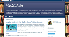 Desktop Screenshot of marlawrites.blogspot.com