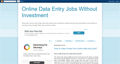 Desktop Screenshot of onlinedataentryjobswithoutinvest.blogspot.com