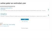 Tablet Screenshot of onlinepoker-winlive.blogspot.com