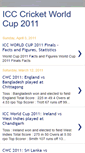 Mobile Screenshot of icc2011worldcup.blogspot.com