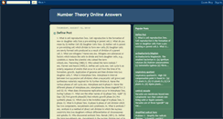 Desktop Screenshot of numbertheoryanswers.blogspot.com