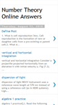 Mobile Screenshot of numbertheoryanswers.blogspot.com