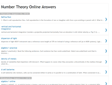 Tablet Screenshot of numbertheoryanswers.blogspot.com