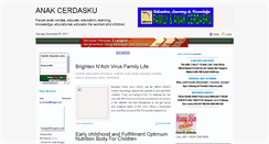 Desktop Screenshot of anakcerdasku.blogspot.com