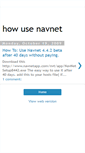 Mobile Screenshot of howtonavnet.blogspot.com