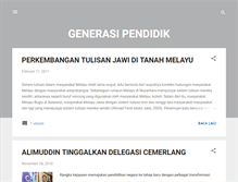 Tablet Screenshot of generasipendidik2u.blogspot.com