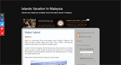 Desktop Screenshot of islandsvacationinmalaysia.blogspot.com