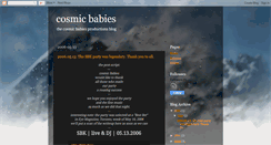 Desktop Screenshot of cosmicbabies.blogspot.com
