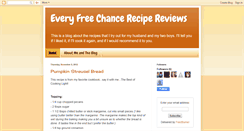 Desktop Screenshot of everyfreechancerecipereviews.blogspot.com