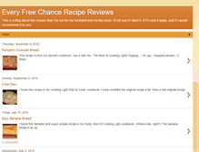 Tablet Screenshot of everyfreechancerecipereviews.blogspot.com