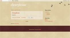 Desktop Screenshot of clearplease.blogspot.com