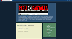 Desktop Screenshot of peruenpantalla.blogspot.com