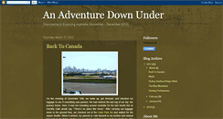 Desktop Screenshot of anadventuredownunder.blogspot.com