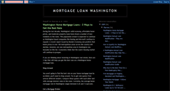 Desktop Screenshot of mortgageloanwashington.blogspot.com