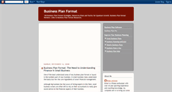 Desktop Screenshot of businessplanformat.blogspot.com