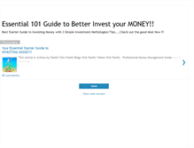 Tablet Screenshot of investmoney101.blogspot.com
