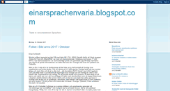 Desktop Screenshot of einarsprachenvaria.blogspot.com