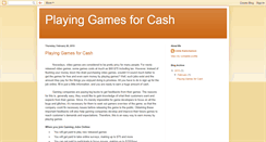 Desktop Screenshot of earnmoneybyplayinggames.blogspot.com