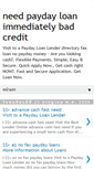 Mobile Screenshot of needpaydayloanimmediatelybadcredit.blogspot.com