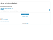 Tablet Screenshot of ahameddentalclinic.blogspot.com