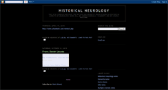 Desktop Screenshot of historicalneurologynotes.blogspot.com