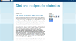 Desktop Screenshot of dietrecipesfordiabetics.blogspot.com