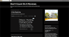 Desktop Screenshot of dontcountonitreviews.blogspot.com