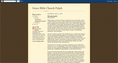 Desktop Screenshot of gracebiblechurchpulpit.blogspot.com