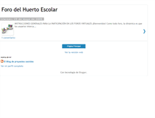 Tablet Screenshot of forohuertoescolar.blogspot.com