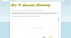 Desktop Screenshot of how-to-generate-electricity.blogspot.com