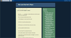 Desktop Screenshot of kenandharrietsplace.blogspot.com