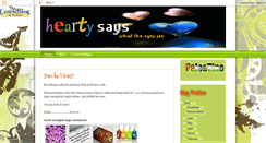 Desktop Screenshot of heartysays.blogspot.com