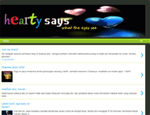 Tablet Screenshot of heartysays.blogspot.com