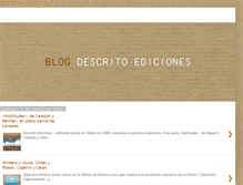 Tablet Screenshot of descritoediciones.blogspot.com