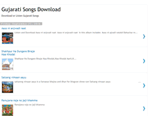Tablet Screenshot of gujaratisongsdownload.blogspot.com