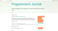 Desktop Screenshot of programmersjournal.blogspot.com