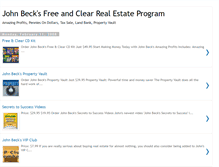 Tablet Screenshot of johnbecksfreeandclear.blogspot.com