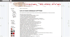 Desktop Screenshot of discosregresivos.blogspot.com