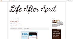 Desktop Screenshot of lifeafterapril.blogspot.com