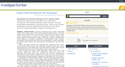 Desktop Screenshot of investigasi-sumbar.blogspot.com