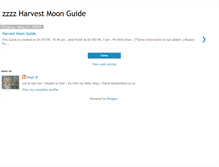 Tablet Screenshot of harvestmoon-guide.blogspot.com