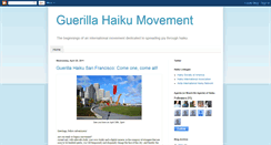 Desktop Screenshot of guerillahaikumovement.blogspot.com