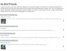 Tablet Screenshot of mybirdfriends.blogspot.com