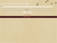 Tablet Screenshot of earnmoneyonsitetalk.blogspot.com