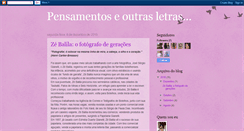 Desktop Screenshot of pensamentoseoutrasletras.blogspot.com