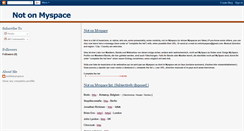 Desktop Screenshot of notonmyspace.blogspot.com