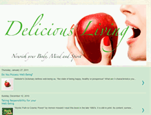 Tablet Screenshot of deliciousliving2009.blogspot.com