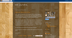 Desktop Screenshot of mr-vs-mrs.blogspot.com