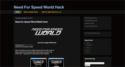 Desktop Screenshot of needforspeedworldhacked.blogspot.com