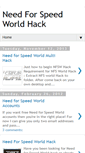 Mobile Screenshot of needforspeedworldhacked.blogspot.com